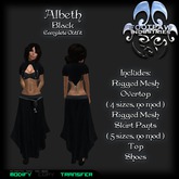 [FPI] Albeth Black ~ Complete Outfit with Rigged Mesh Overtop & pants