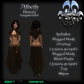 [FPI] Albeth Brown ~ Complete Outfit with Rigged Mesh Over top & pants
