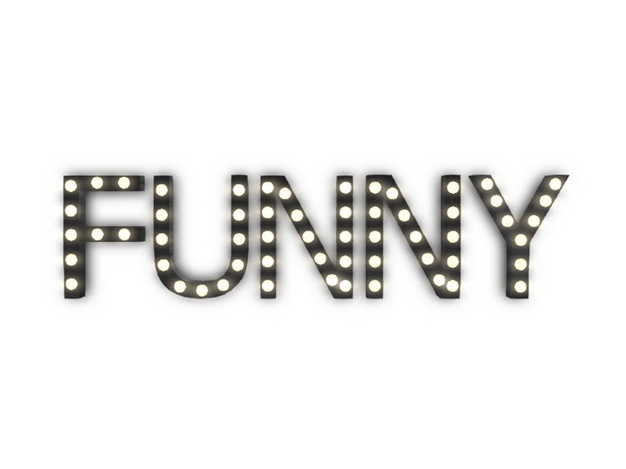 [Px] "FUNNY" Illuminated Light Bulbs Sign