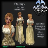 [FPI] Bellina Cream~ Complete Outfit with Rigged Mesh Corset Dress, Shoes, Necklace & Earrings