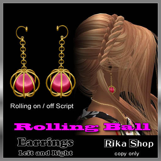 Earrings Rolling ball BOX
