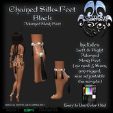 [FPI] Chained Silks Feet Black ~ Chain & Silk Adorned Mesh Feet