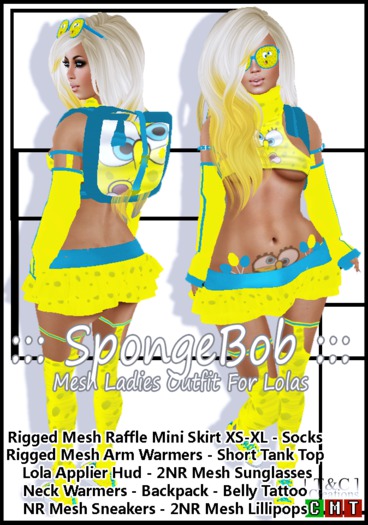 T&C ::: SpongeBob ::: Mesh Ladies Outfit For Lolas