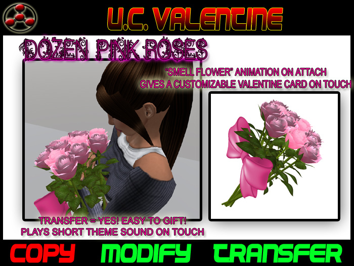 Second Life Marketplace - Dozen Pink Roses - Includes animation ...
