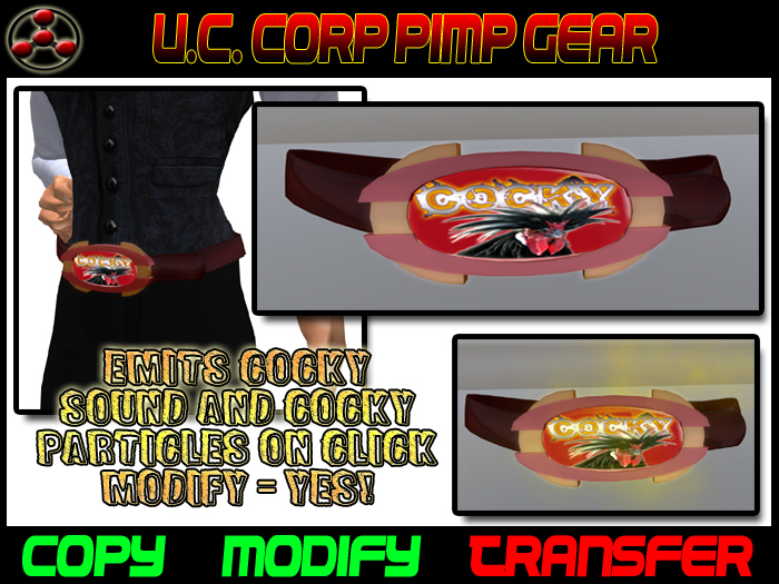 Cocky Man Belt w/ Particle & Sound FX! 