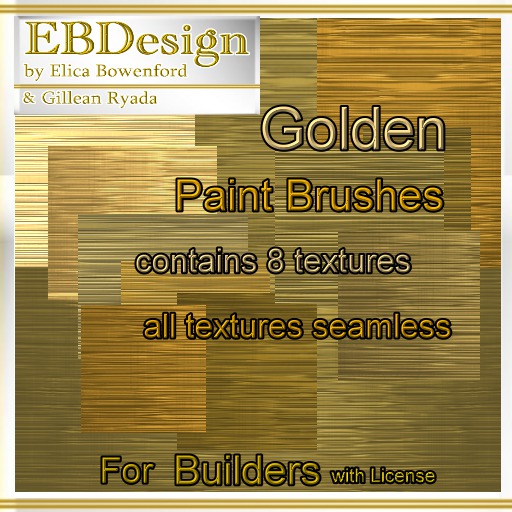 EBDesign Golden paint brushes textures
