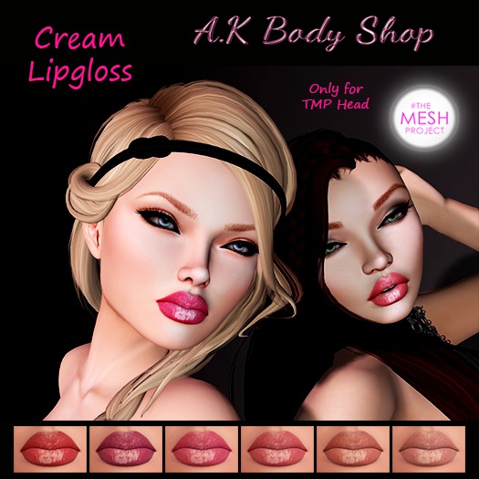 A.K BS Cream Lipgloss - For TMP Head