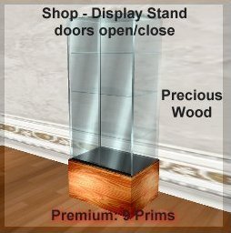 Shop - Display Stand - wood/glass