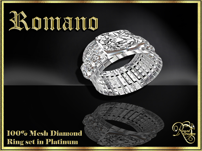 RJ Romano Ring Diamond - Platinum (Boxed)