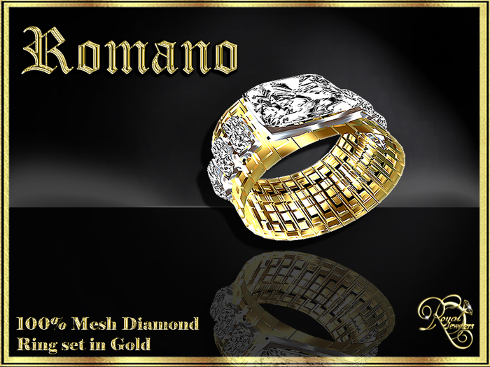 RJ Romano Ring Diamond - Gold (Boxed)