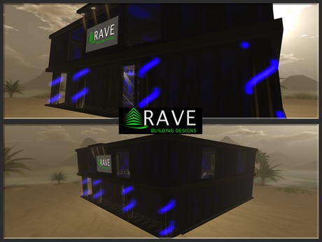 Second Life Marketplace - Rave - Club Neon (Blue) - Low Prim Prefab ...