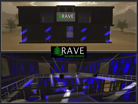 Second Life Marketplace - Rave - Club Neon (Blue) - Low Prim Prefab ...