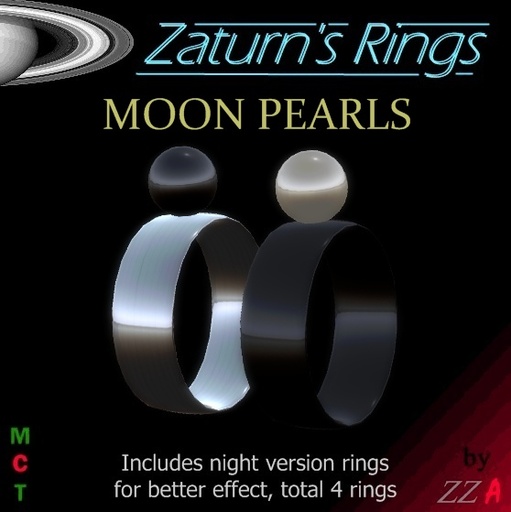 ZATURN'S RINGS - MOON PEARLS - BOXED