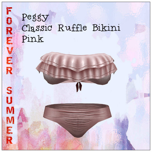 {FS} Peggy Classic Ruffle Bikini Set Pink