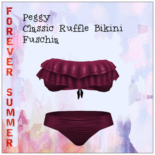 {FS} Peggy Classic Ruffle Bikini Set Fuschia
