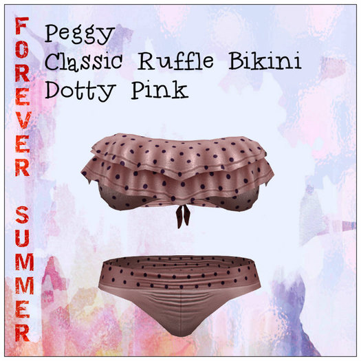 {FS} Peggy Classic Ruffle Bikini Set Dotty Pink