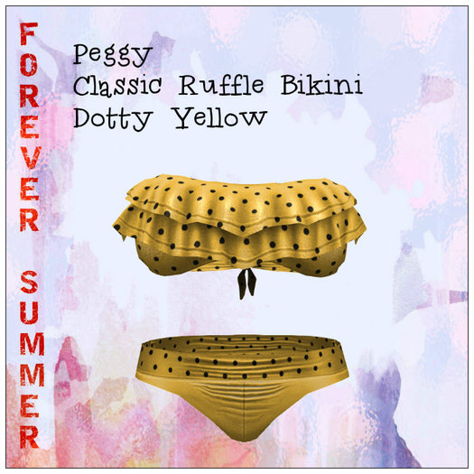 {FS} Peggy Classic Ruffle Bikini Set Dotty Yellow