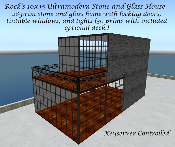 Rock's 10X20 Ultramodern Stone and Glass House