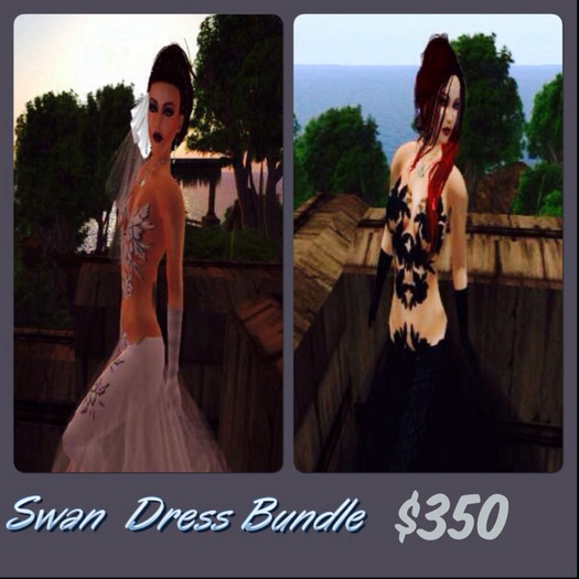 Swan Dress Bundle  for Belleza  Maitreya And classic Avatars