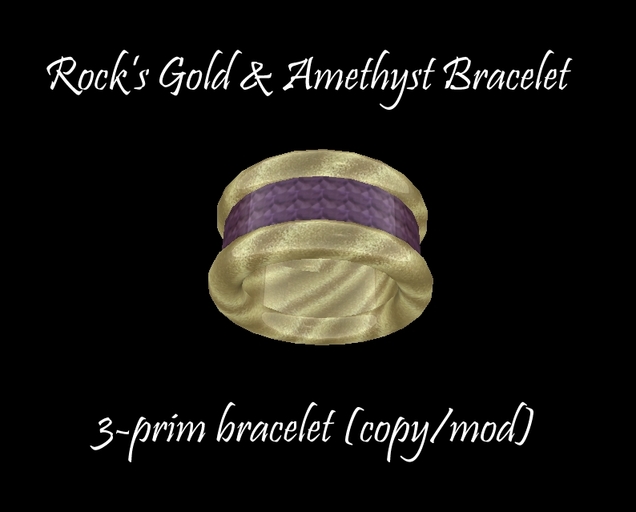 Rock's Gold & Amethyst Bracelet 