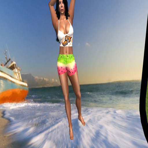 watermelon slice shorts