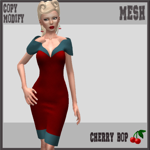 Cherry Bop Red Off-Shoulder Dress