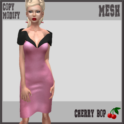 Cherry Bop Pink Off-Shoulder Dress