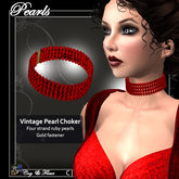 C&F Pearl Choker - Ruby