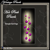 C&F Pearl Earring Dangle - Hot Pink