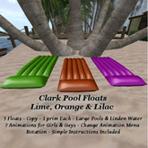 Clark Pool Floats Lime, Orange & Lilac