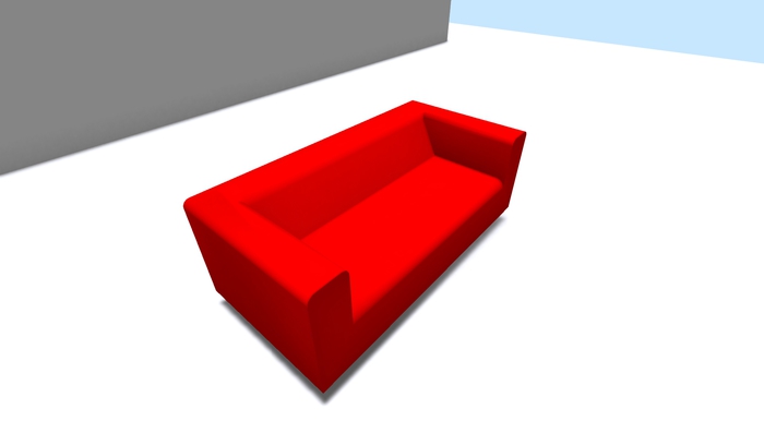 Modern Red Couch (MESH DESIGNER)