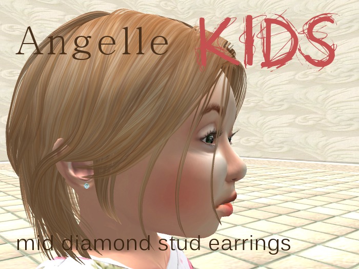 Angelle *Kids* diamond stud earrings ~ mid ~