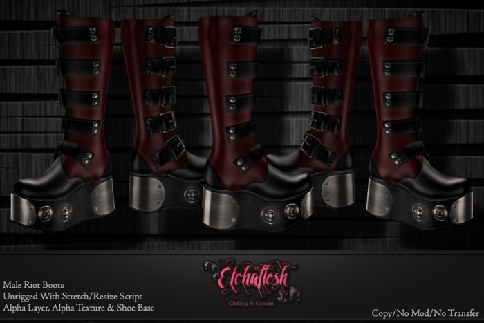 [Etchaflesh] Redrum Mens Riot Boots - CLASSIC