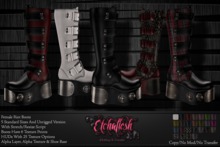 [Etchaflesh] Delerium Womens Riot Boots W/ Multipoint Texture HUD - CLASSIC
