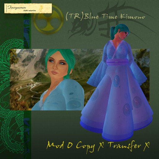 [TR] Blue Time Kimono (clothes set)