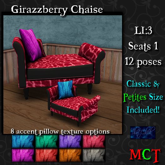 ~tc~ Girazzberry Chaise - Razz [C]