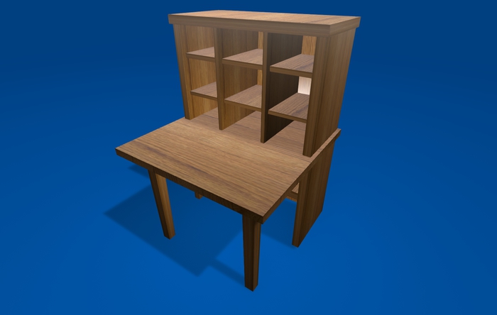 0.5-1 LI full perm "Table w 9 Shelves Section" mesh + sculpt map, any texture