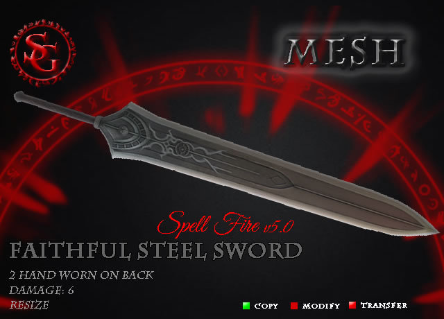 ::SG Design:: (worn) Faithful Steel Sword SF