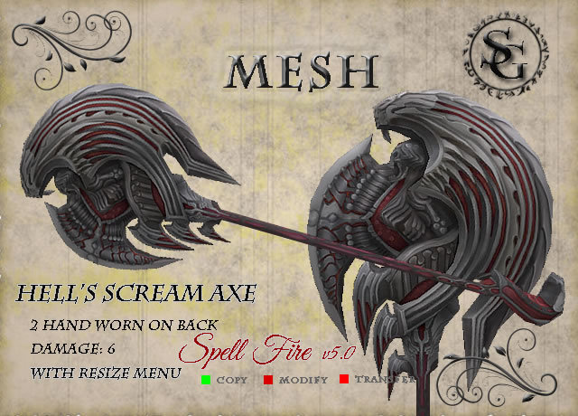 ::SG Design:: (worn) Hell's Scream Axe SF