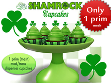 Shamrock Cupcakes - Only 1 prim total!