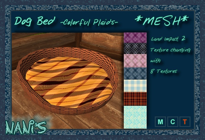 NANI's Dog Bed *MESH* -Flowers & Dots- (BOXED)