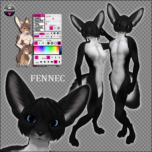 Raawr Avatars Fox Black Purple