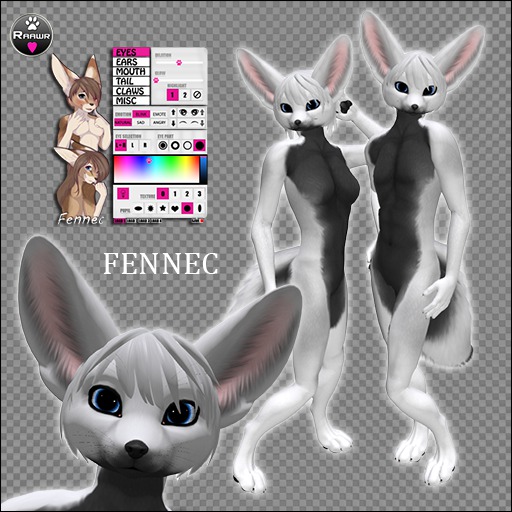 Raawr Avatars Fennec Invert