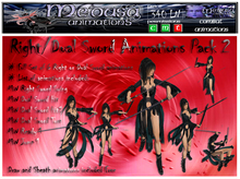 ~ Medusa weapons ~ RightDual Sword Animations Pack 2 (Boxed)