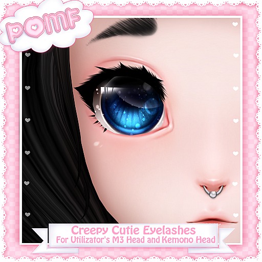 .::POMF::. M3 Head/Kemono Head - Creepy Cutie Lashes - Tintable