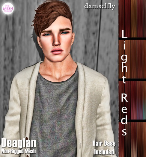 *~*Damselfly*~*Deaglan Non-Rigged Mesh Light Reds