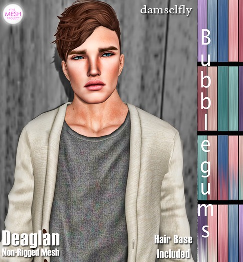 *~*Damselfly*~*Deaglan Non-Rigged Mesh Bubblegums