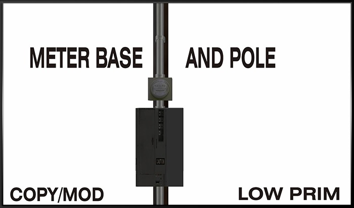 METER BASE AND POLE BOXED