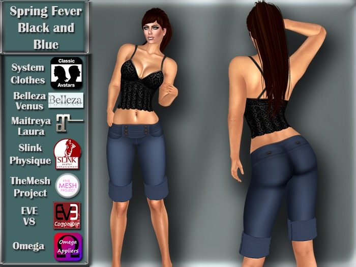 [TKS] Basics - Spring Fever Black and Blue