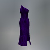 Violet Sequin Fronds Mesh Dress